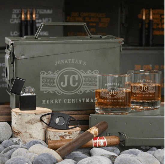 Custom Whiskey Ammo Can Holiday Gift Idea