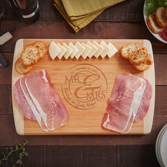 Engraved Anniversary Bamboo Cutting Board