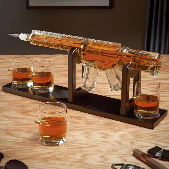 AR-15 Decanter Set of Gifts for Dad Who Wants Nothing