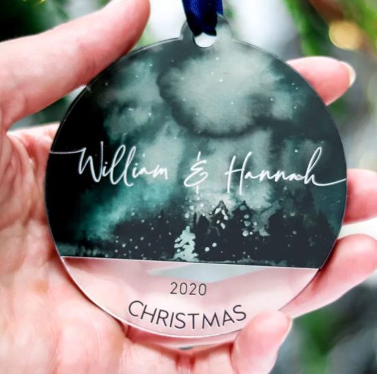 Personalized Christmas Ornament for Couples