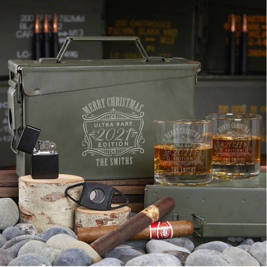 Custom Whiskey Ammo Can Gift Set