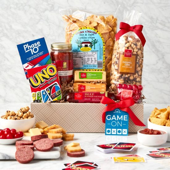 Snack and Games Gift Basket Idea