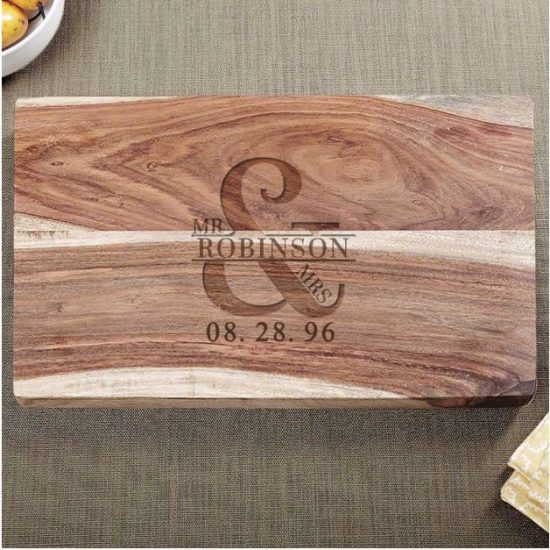 Engraved Cutting Board Anniversary Gift for Her