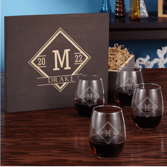 Custom Wine Glass Box Set