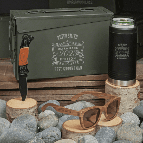 Ammo Can Set of Unique Groomsmen Gifts