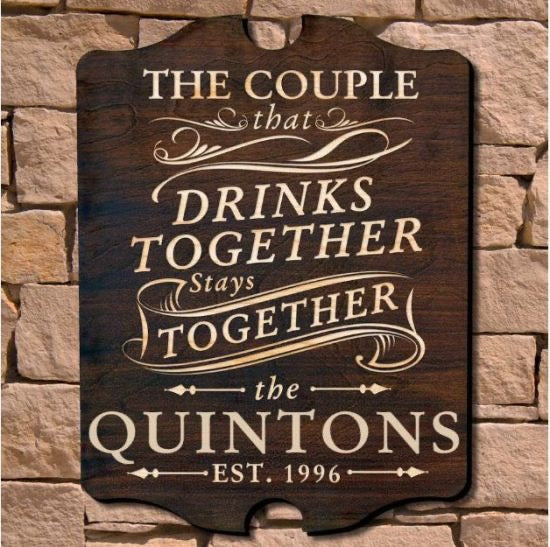 Custom Wood Sign 25th Anniversary Gift Idea