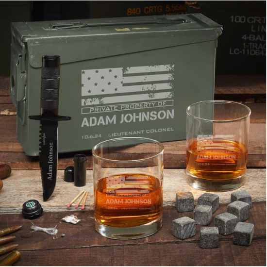 Custom Ammo Can Gift Set for Military Men