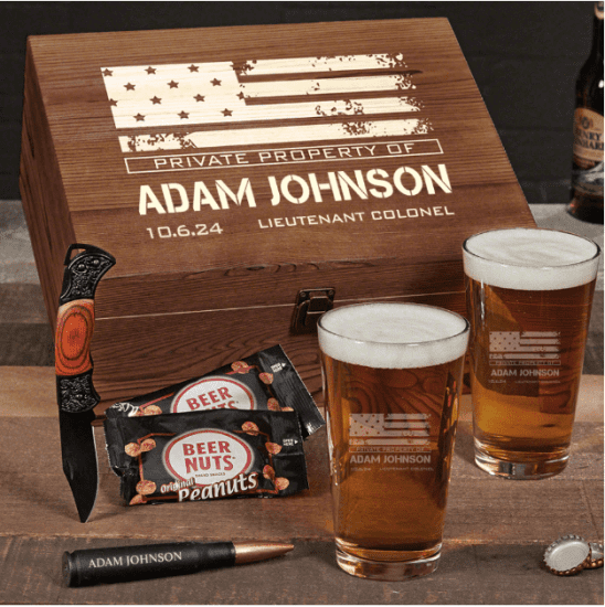 Pint Glass Box Set of Air Force Retirement Gifts