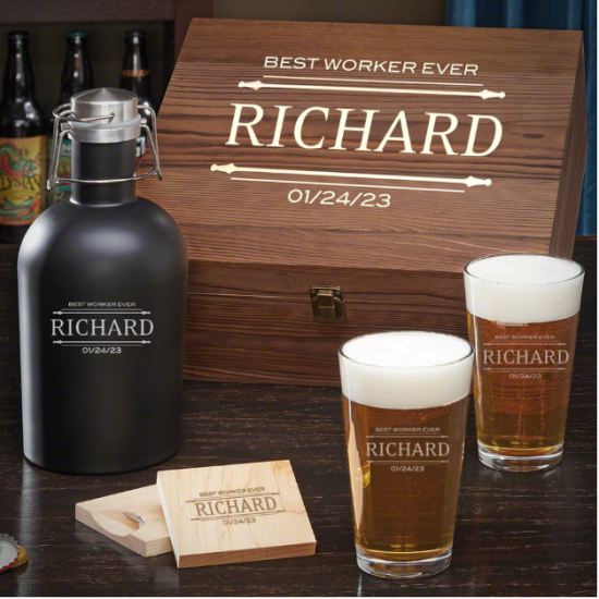 Custom Growler Set of Gifts for Young Professional