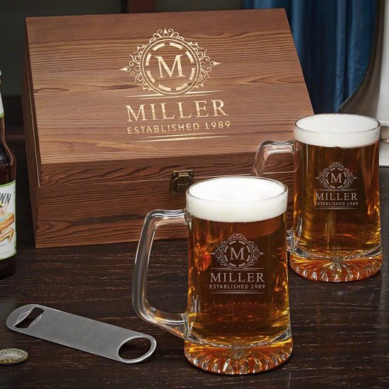 Beer Mug Box Set of Brother in Law Gifts
