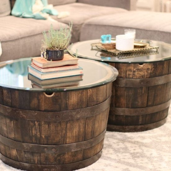 Reclaimed Bourbon Barrel Table