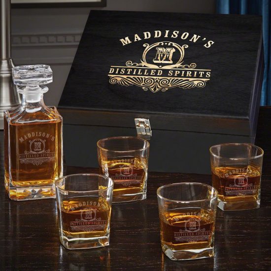 Personalized Whiskey Decanter Gift Set