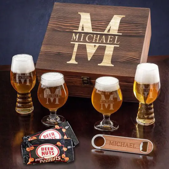 Personalized Beer Tasting Glasses 70th Birthday Gift Ideas for Men