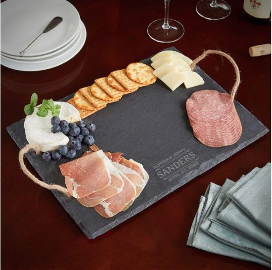 Engraved Slate Cheese Board for Couples