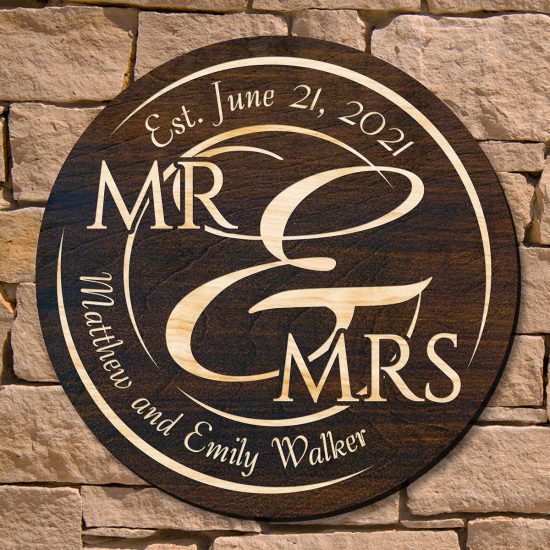 Custom Wood Sign for Bride and Groom