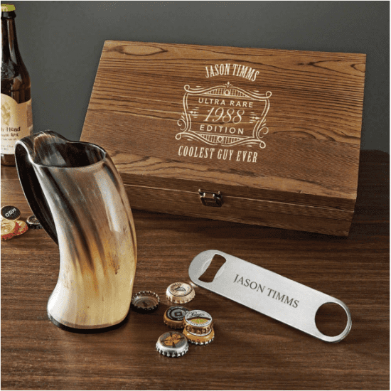 Personalized Ale Horn Drinking Kit
