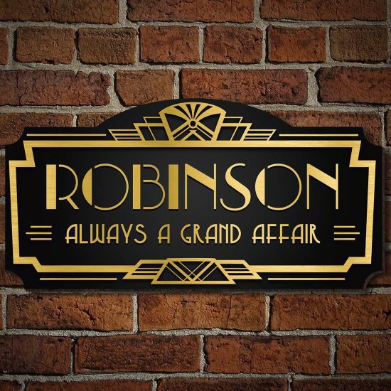 Personalized Art Deco Sign