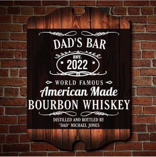 Customize a Whiskey Label Sign for Dad