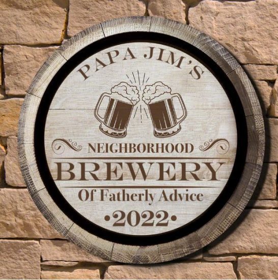 Personalized Brewery Sign is the Best Fathers Day Gift