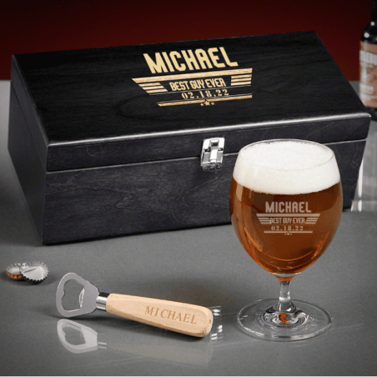 Custom Craft Beer Glass Gift Set