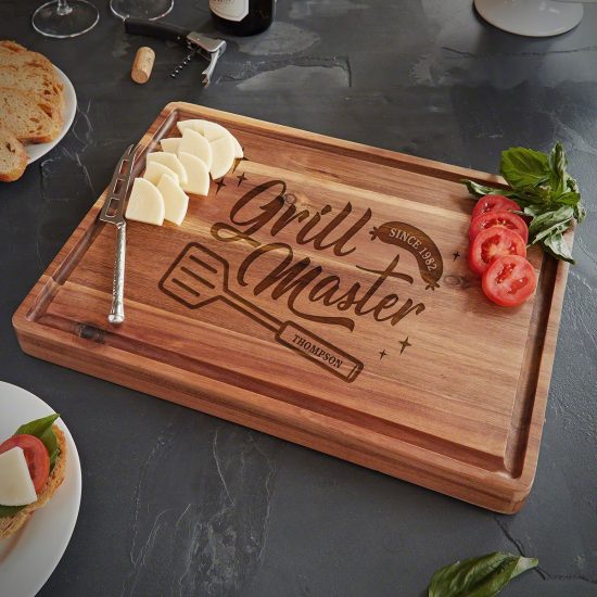 Grill Master Cutting Board is a Personalized Romantic Gift for Him