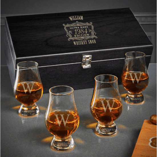 Custom Glencairn Box Set of Whiskey Accessories