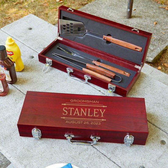 Grill Tools Gift Set of Groomsmen Gifts for Wedding
