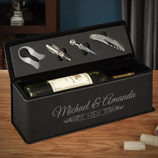 Wine Presentation Set of Unique Christmas Gifts for Boyfriend