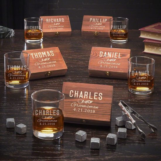 Best Gifts for Groomsmen Set of Five Whiskey Gift Sets