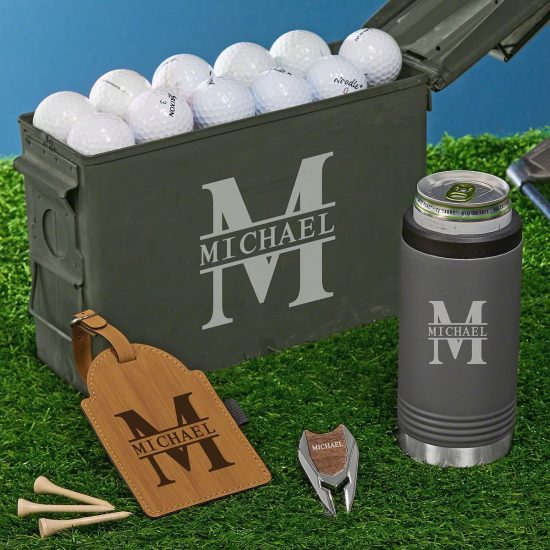 Custom Golf Ammo Can Set of Unusual Gifts for your Brother