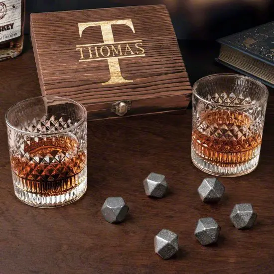 Custom Crystal Whiskey Glass Gift Set
