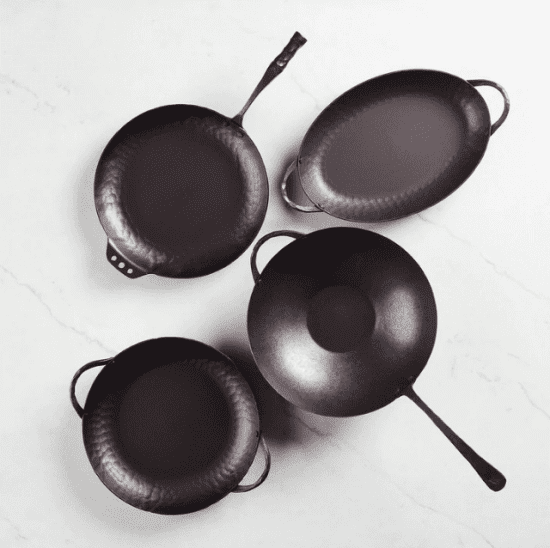 Cast Iron Cooking Set of Four Pans
