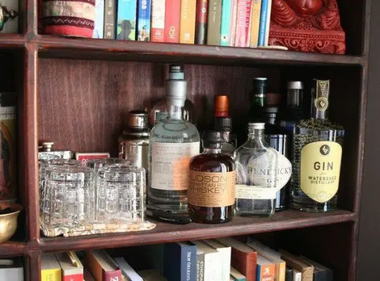 DIY Home Bar Shelf