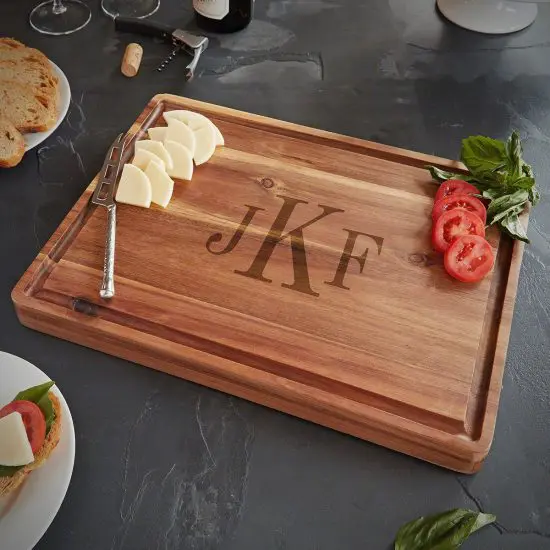 Monogrammed Cutting Board is an Amazing Birthday Gift