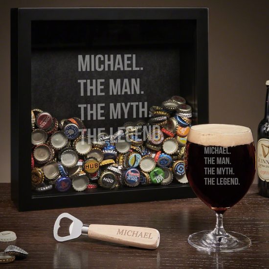 Shadow Box Set of the Best Gifts for Beer Lovers