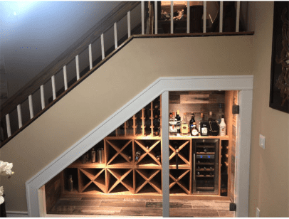 Under Stairs Wine Cellar
