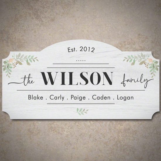 White Wooden Sign Couple Gift Idea