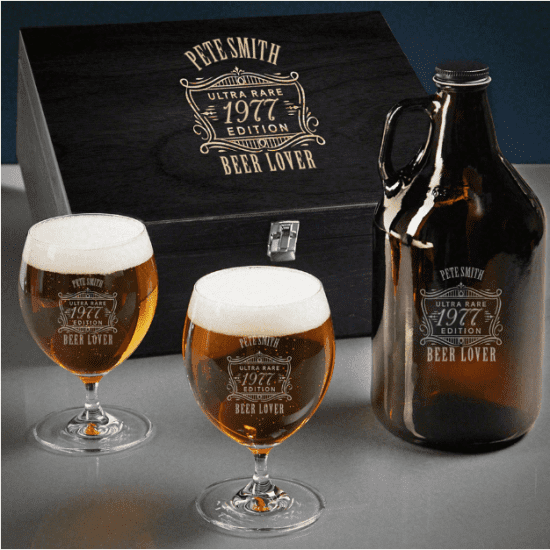 Best Growlers are Personalized Amber Glass Growler Sets
