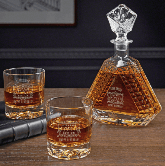 Crystal Decanter Set of 40th Birthday Gift Ideas for Him