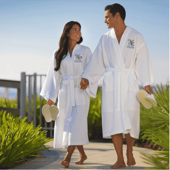 His and Hers Cotton Personalized Robes