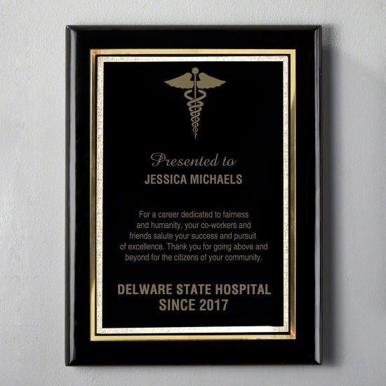 Custom Medical Award Plaque