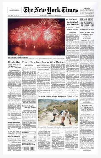Custom New York Times Front Page 50th Birthday Gifts