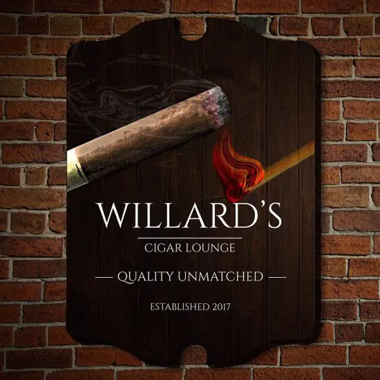 Personalized Cigar Sign