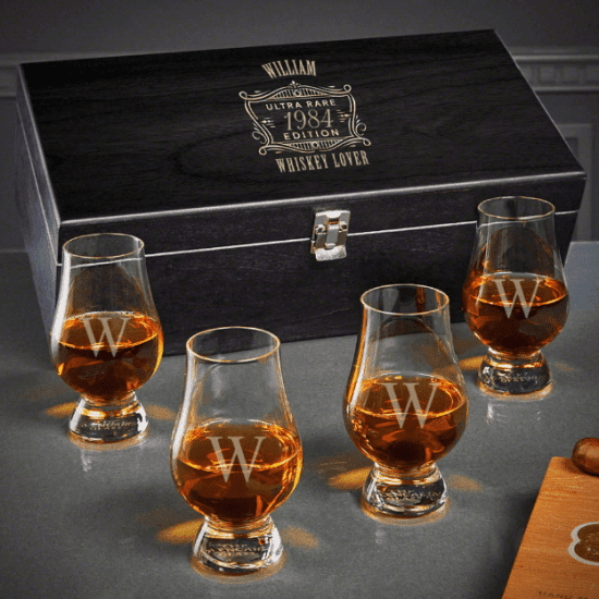Personalized Glencairn Set of Couple Gifts for Him