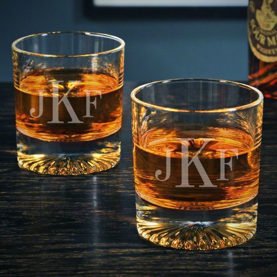 Monogrammed Luxury Rocks Glasses for Scotch