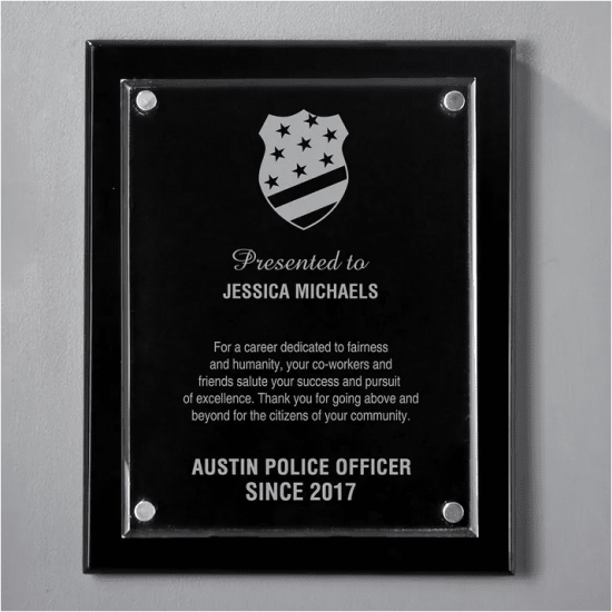 Acrylic Award as a Police Gift
