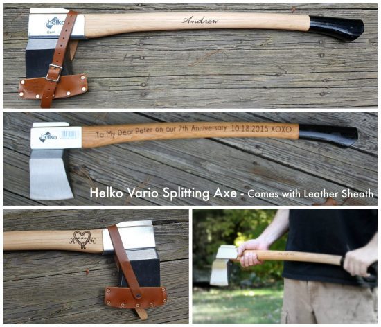 Engraved Wood Chopping Axe