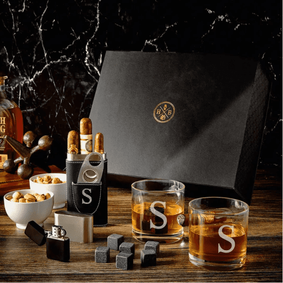 Cigar and Whiskey Luxury Set of Gifts for Police Officers