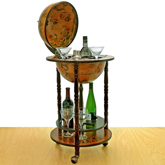 Vintage Globe Bar Cart