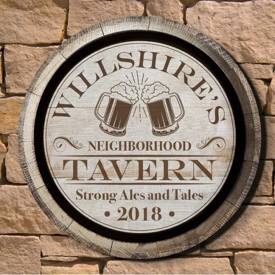 Wooden Tavern Sign for Husband